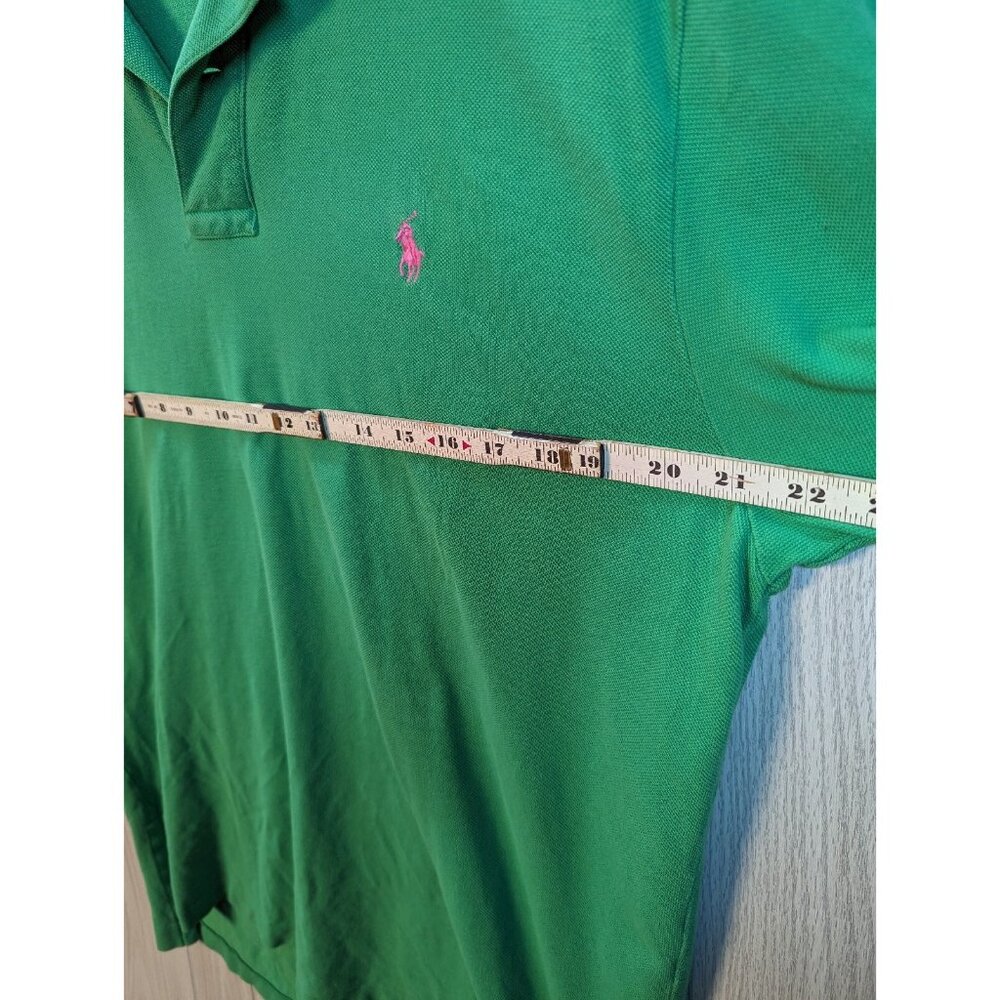 Ralph Lauren Polo Shirt Mens Large Classic Fit Green Pony Pink Golf Casual - Picture 4 of 5